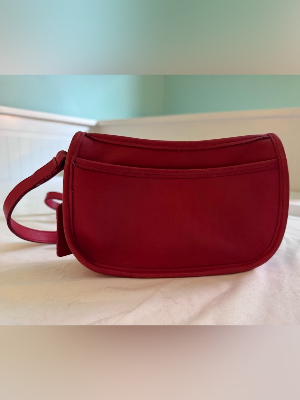 Coach Red Leather Wendie Crossbody Bag 9031